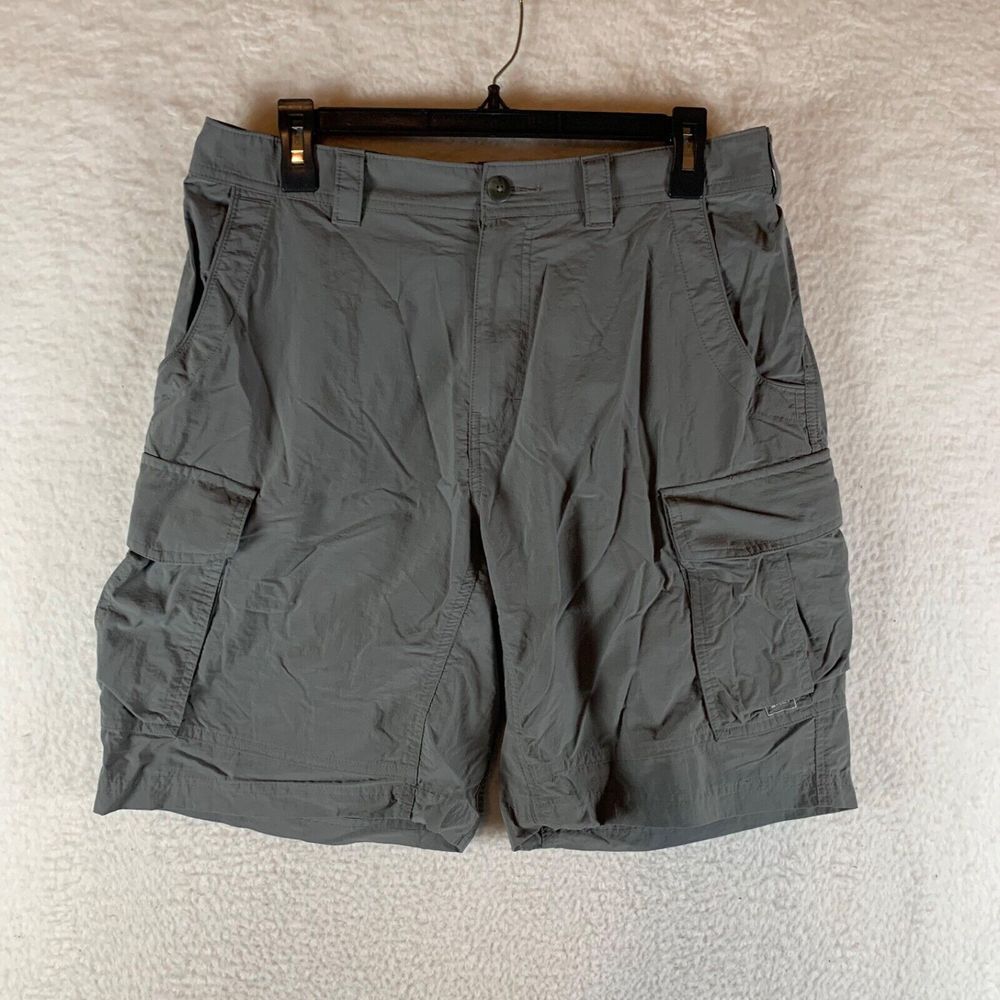 REI Women's Lightweight‎ Outdoor Hiking Casual Nylon Cargo Shorts Gray Size L